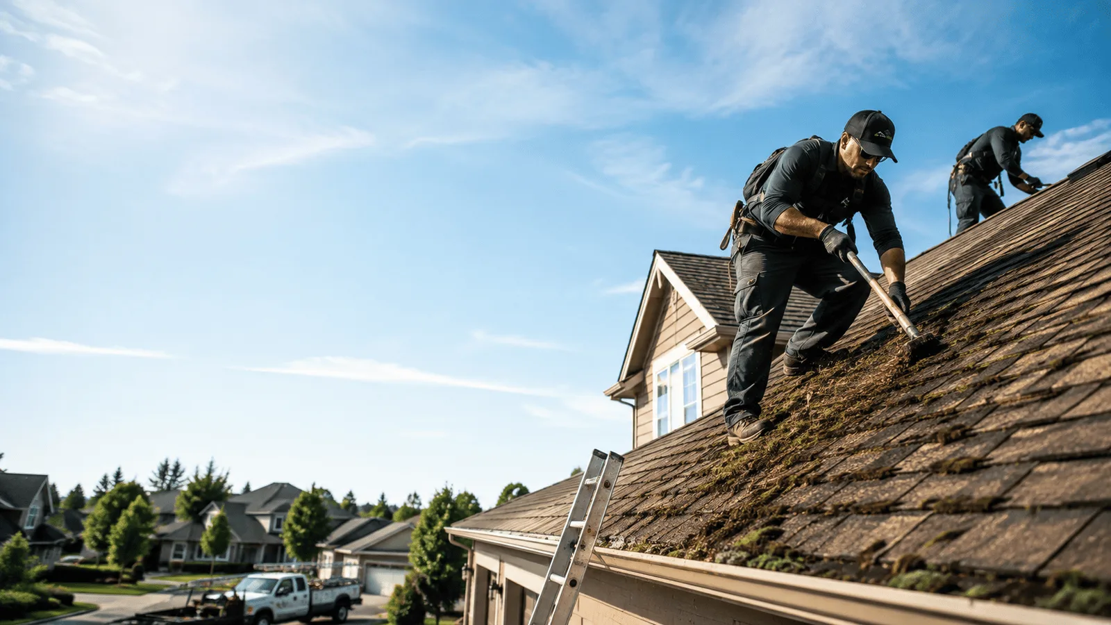 Roof Moss Removal in Oswego, IL near me